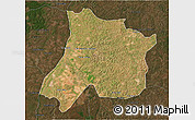 Satellite 3D Map of Pedro Afonso, darken