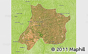 Satellite 3D Map of Pedro Afonso, physical outside