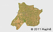Satellite 3D Map of Pedro Afonso, single color outside
