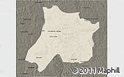 Shaded Relief 3D Map of Pedro Afonso, darken