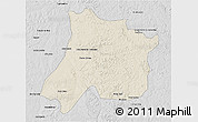 Shaded Relief 3D Map of Pedro Afonso, desaturated