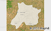 Shaded Relief 3D Map of Pedro Afonso, satellite outside