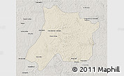Shaded Relief 3D Map of Pedro Afonso, semi-desaturated