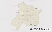 Shaded Relief 3D Map of Pedro Afonso, single color outside