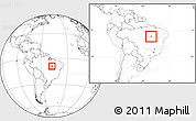 Blank Location Map of Pedro Afonso, within the entire country