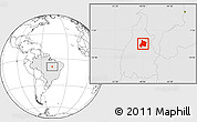 Blank Location Map of Pedro Afonso, highlighted country