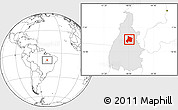 Blank Location Map of Pedro Afonso, highlighted parent region