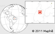 Blank Location Map of Pedro Afonso
