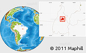 Physical Location Map of Pedro Afonso, highlighted country