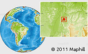 Physical Location Map of Pedro Afonso