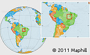 Political Location Map of Pedro Afonso, within the entire country