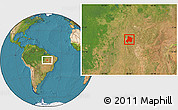 Satellite Location Map of Pedro Afonso