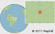 Savanna Style Location Map of Pedro Afonso