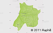 Physical Map of Pedro Afonso, cropped outside