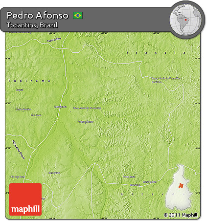 Physical Map of Pedro Afonso