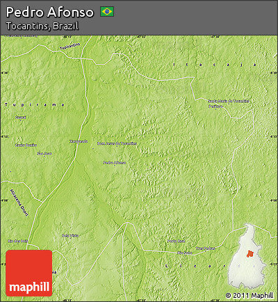 Physical Map of Pedro Afonso