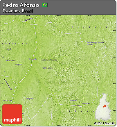Physical Map of Pedro Afonso