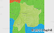 Physical Map of Pedro Afonso, political outside