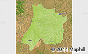 Physical Map of Pedro Afonso, satellite outside