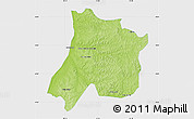 Physical Map of Pedro Afonso, single color outside