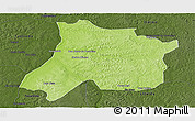 Physical Panoramic Map of Pedro Afonso, darken
