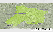 Physical Panoramic Map of Pedro Afonso, semi-desaturated