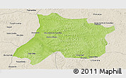 Physical Panoramic Map of Pedro Afonso, shaded relief outside