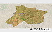 Satellite Panoramic Map of Pedro Afonso, lighten