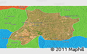 Satellite Panoramic Map of Pedro Afonso, political outside