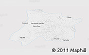 Silver Style Panoramic Map of Pedro Afonso, single color outside