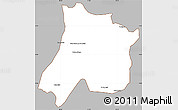 Gray Simple Map of Pedro Afonso, cropped outside