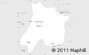 Silver Style Simple Map of Pedro Afonso