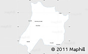 Silver Style Simple Map of Pedro Afonso, single color outside