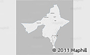 Gray 3D Map of Peixe, single color outside