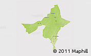 Physical 3D Map of Peixe, cropped outside