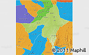 Physical 3D Map of Peixe, political outside