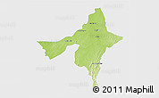 Physical 3D Map of Peixe, single color outside