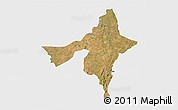Satellite 3D Map of Peixe, single color outside