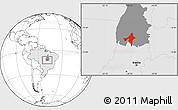 Blank Location Map of Peixe, highlighted country, highlighted parent region