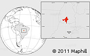Blank Location Map of Peixe, highlighted country