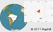 Satellite Location Map of Peixe, highlighted country