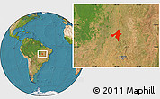 Satellite Location Map of Peixe