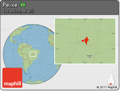 Savanna Style Location Map of Peixe