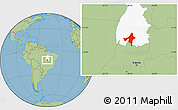 Savanna Style Location Map of Peixe, highlighted parent region