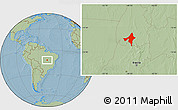Savanna Style Location Map of Peixe, hill shading