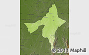 Physical Map of Peixe, darken