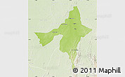 Physical Map of Peixe, lighten