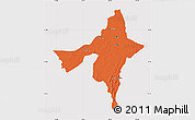 Political Map of Peixe, cropped outside