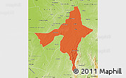Political Map of Peixe, physical outside