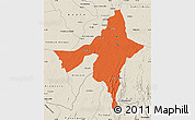 Political Map of Peixe, shaded relief outside